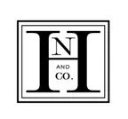 A black and white logo with the text 'IN AND CO.' inside a square border.